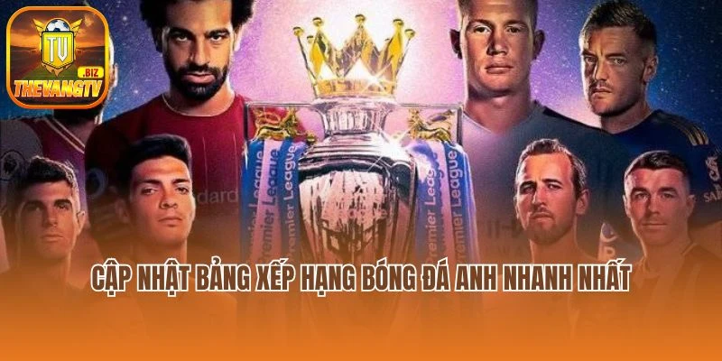 Cập nhật bảng xếp hạng bóng đá Anh nhanh nhất