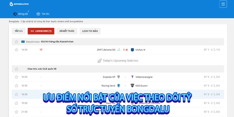 Ưu điểm nổi bật của việc theo dõi tỷ số trực tuyến Bongdalu